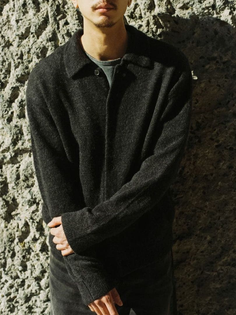 ALPACA KNIT SHIRT CARDIGAN サイズM