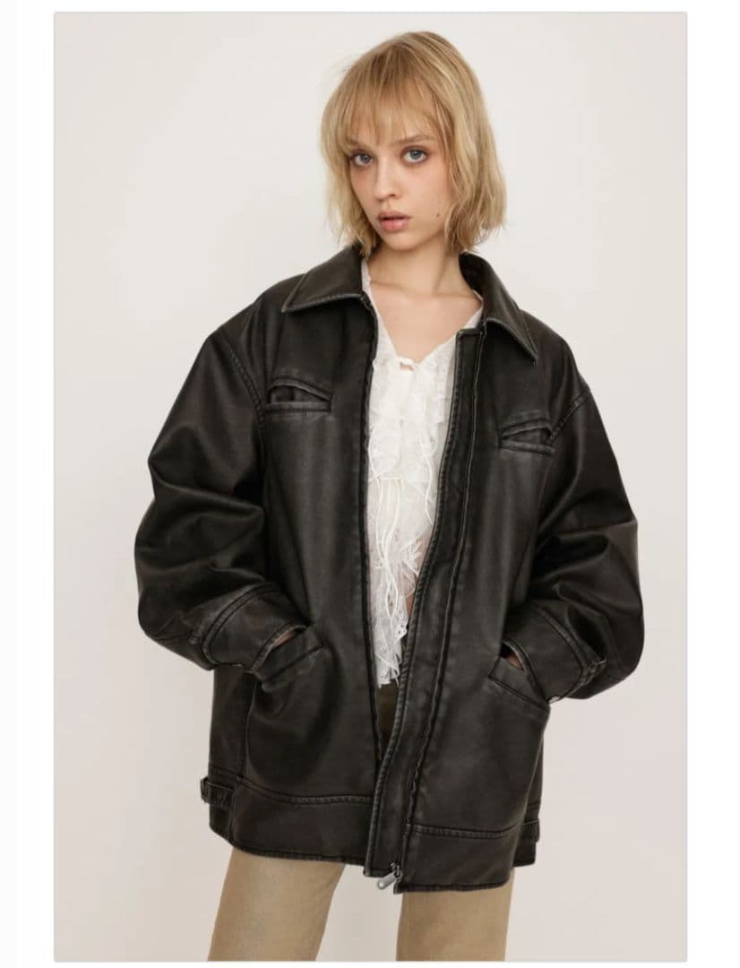 SLY♥VINTAGE BOXY F／LEATHER ジャケット