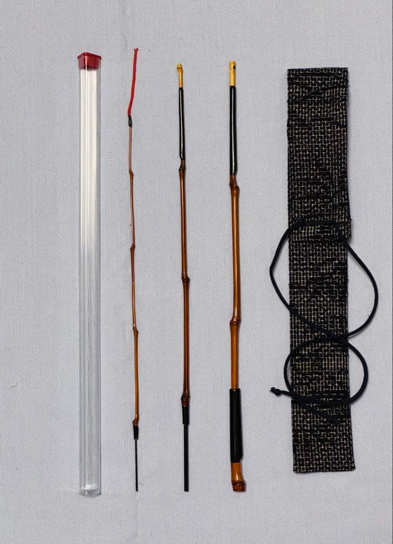 竿師製作の布袋全竹タナゴ竿　三本継