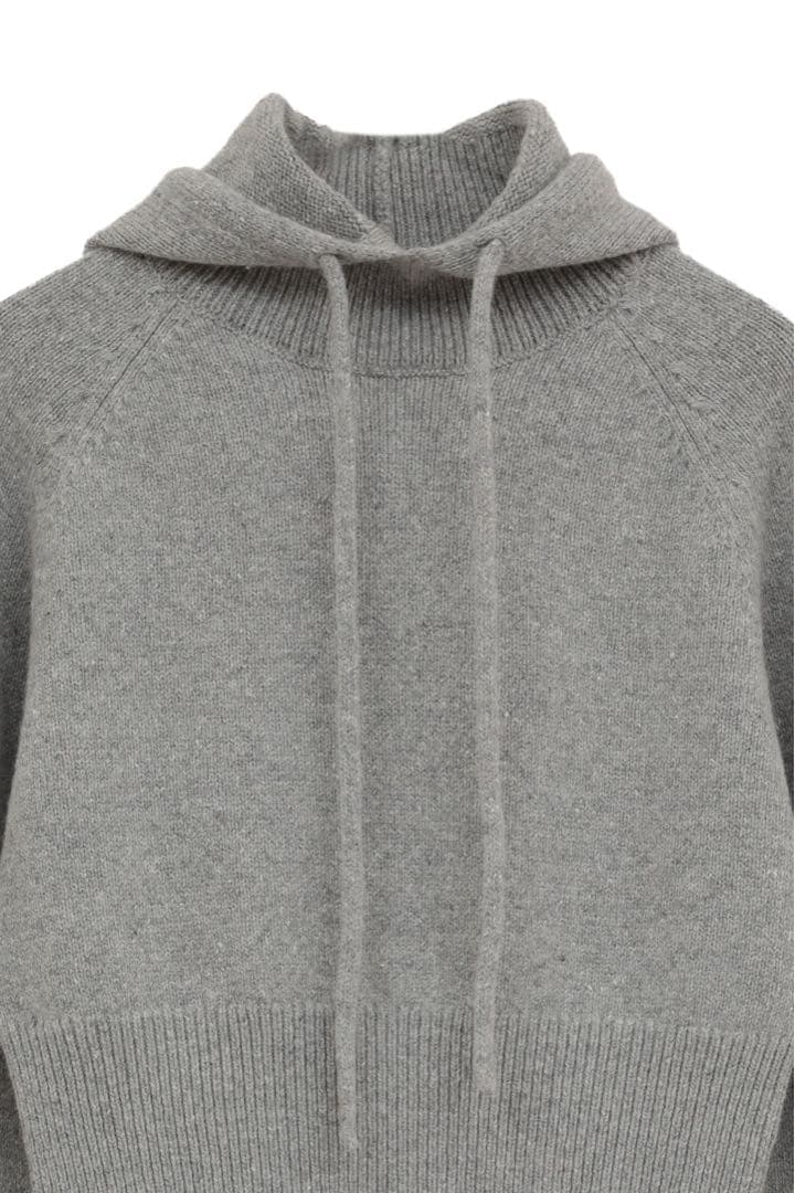 トップス CLANE SHORT KNIT HOODIE