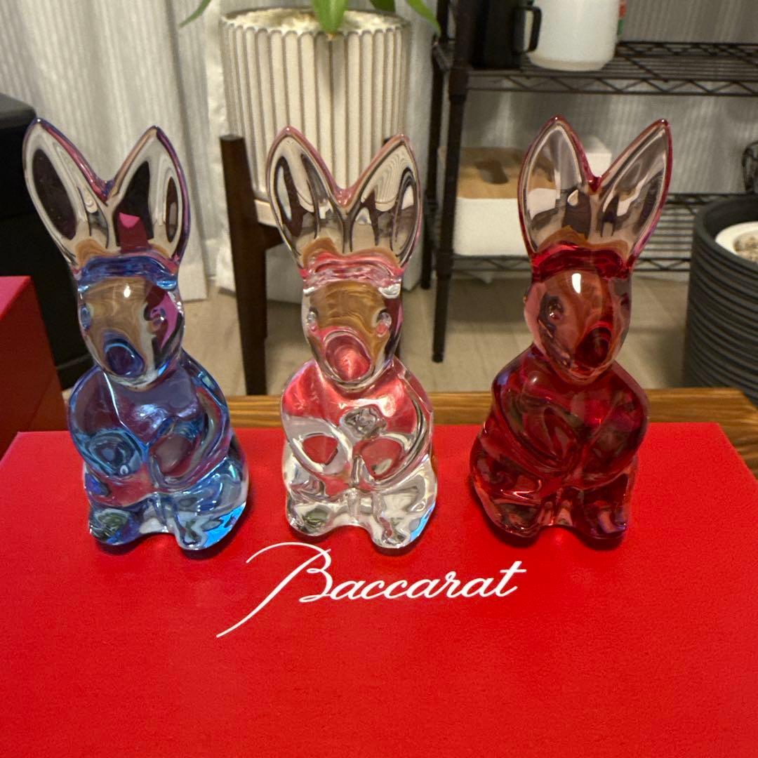 Baccarat クリスタルウサギ 3点セット