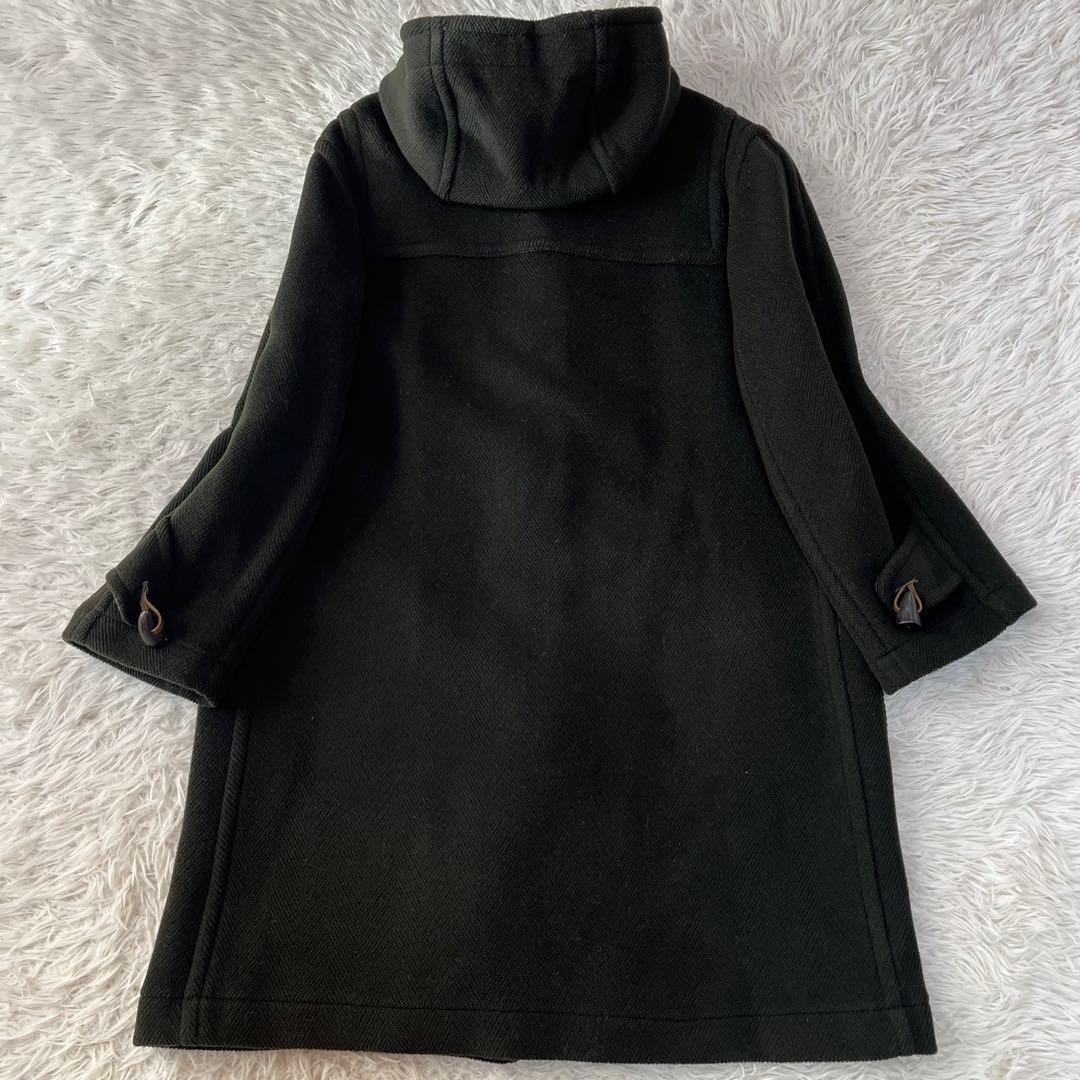 【美品】希少　グレンフェル　ヘリンボーン　ウール　ロング　ダッフルコート