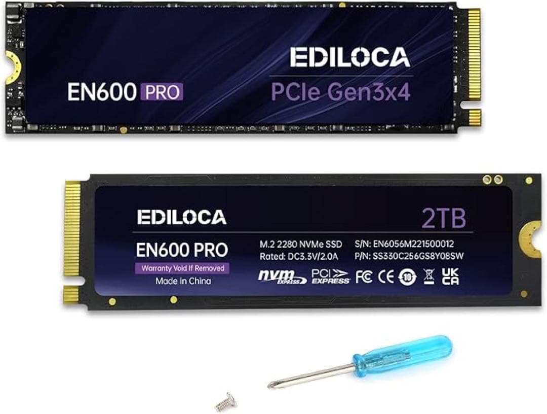 【新品未開封】EDILOCA NVME SSD 2TB M.2