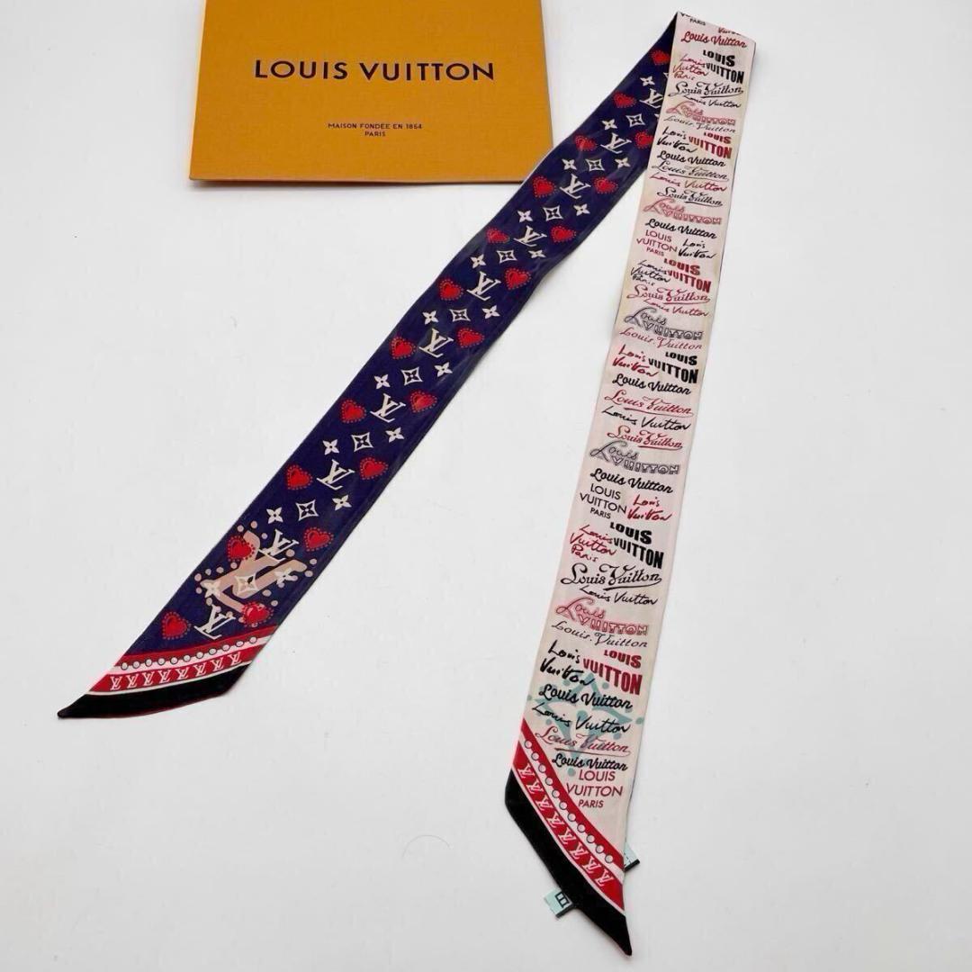 ルイヴィトン バンドーBB シルク スカーフ I LV U M77321