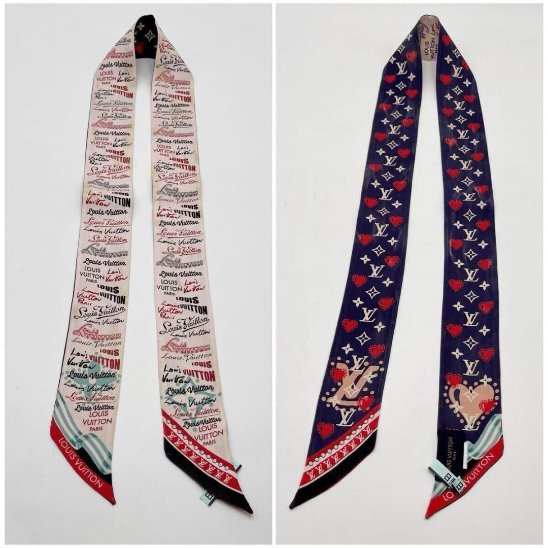 ルイヴィトン バンドーBB シルク スカーフ I LV U M77321