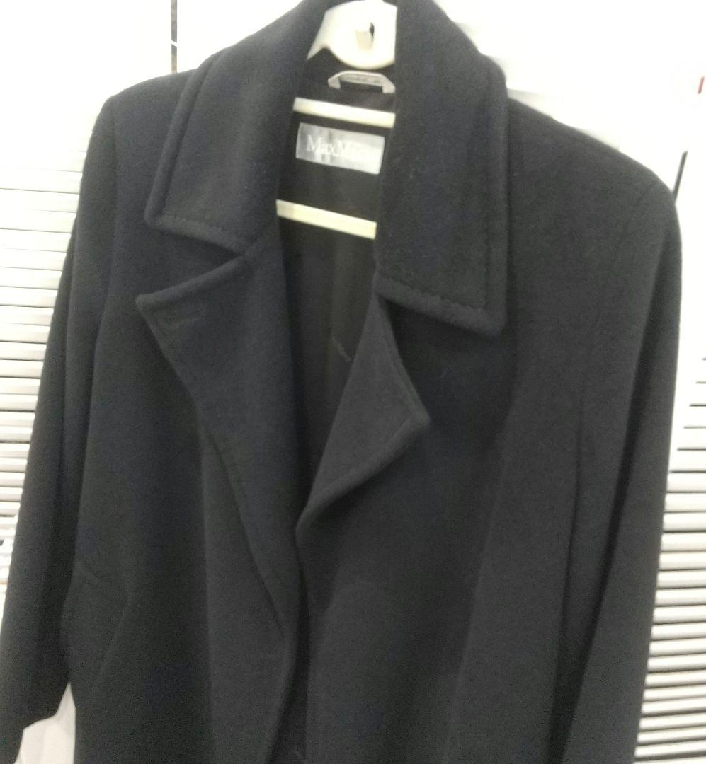 極美品 マックスマーラ ロングコート ブラック 42