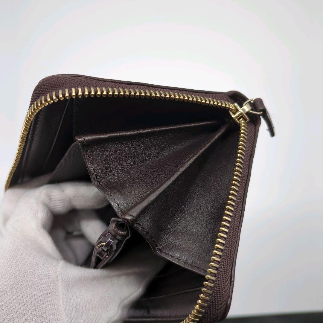 【人気モデル・美品】グッチ☆シマ 長財布 ラウンドファスナー レザー