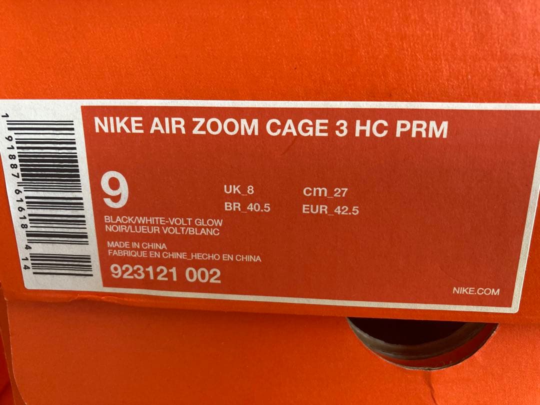 シューズ(男性用) Nike Air Zoom Cage 3 HC PRM 27cm