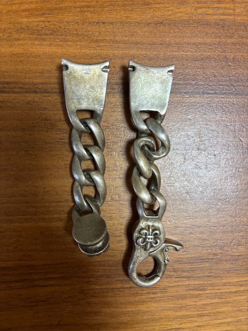 Rockシルバー調 クロスモチーフ チェーンベルト シルバー926 アンティーク