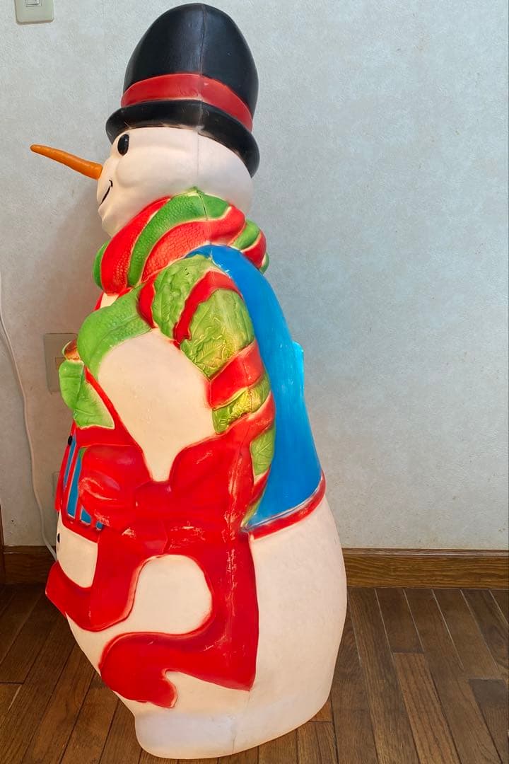 【クリスマス】　スノーマン　イルミネーション　ライト大型110cm
