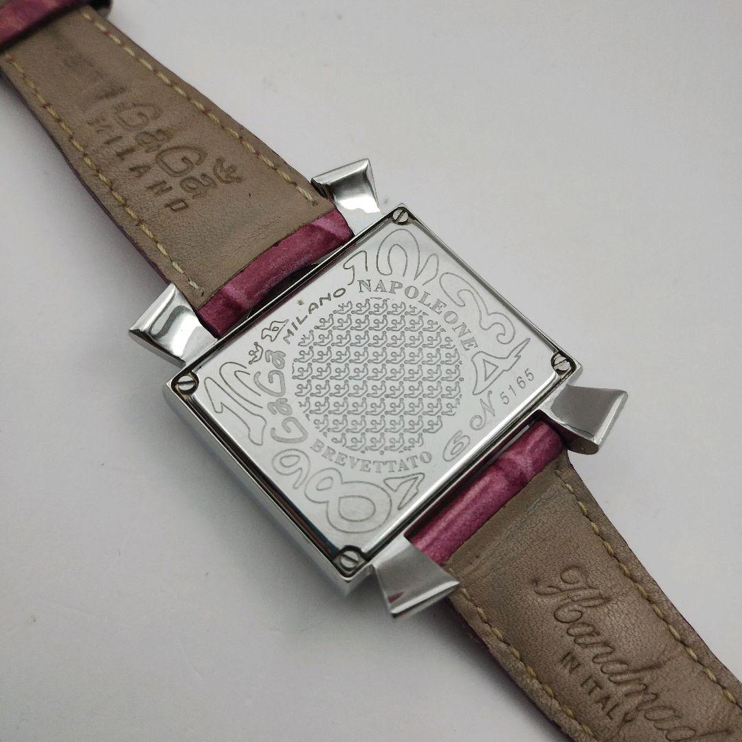 良品＆希少 ガガミラノ レディース 腕時計 ナポレオーネ ピンクベルト