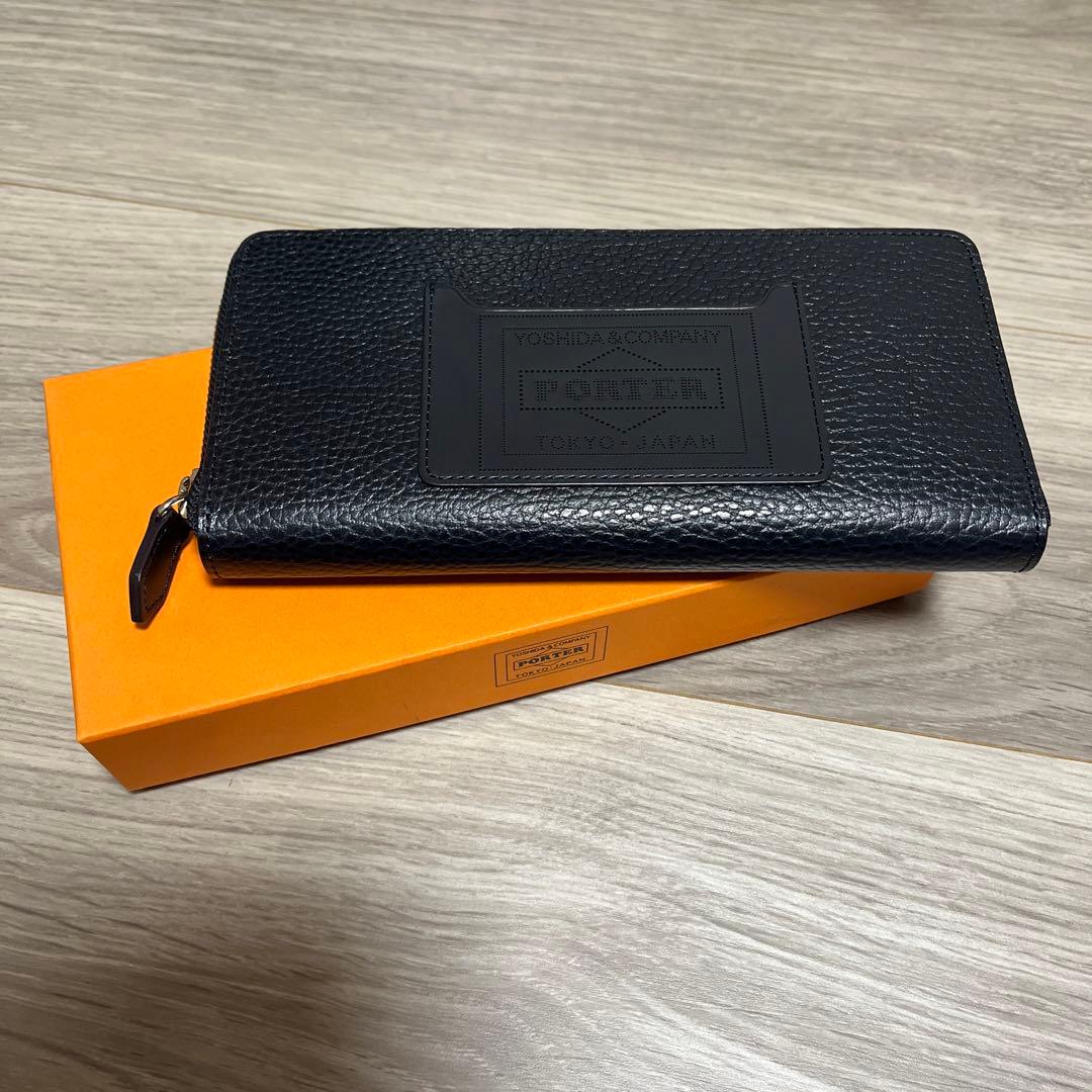 PORTER GLAZE ブラックレザー長財布