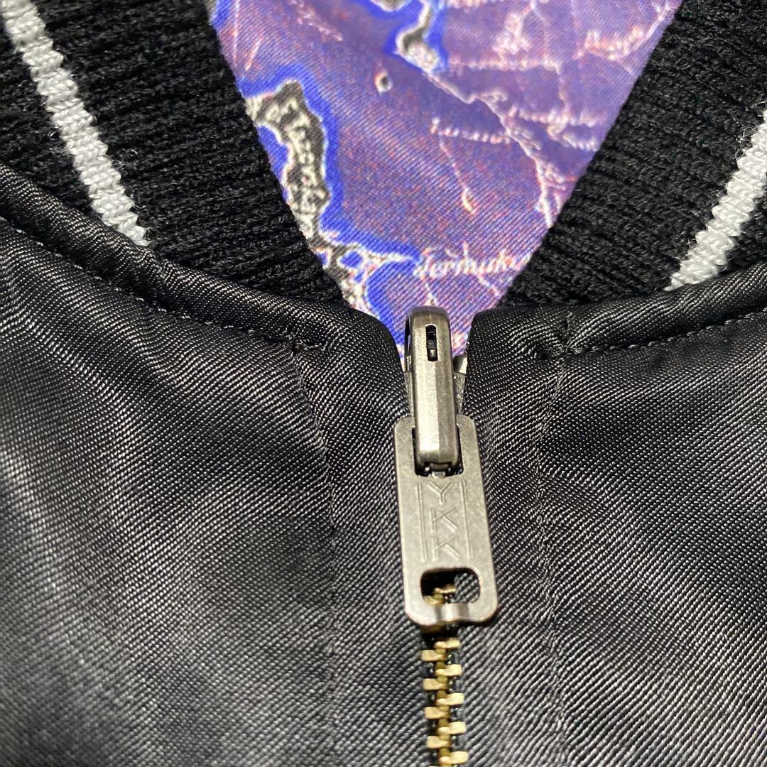 ✨LAD MUSICIAN ✨17AW 世界地図柄リバーシブルサテンスカジャン