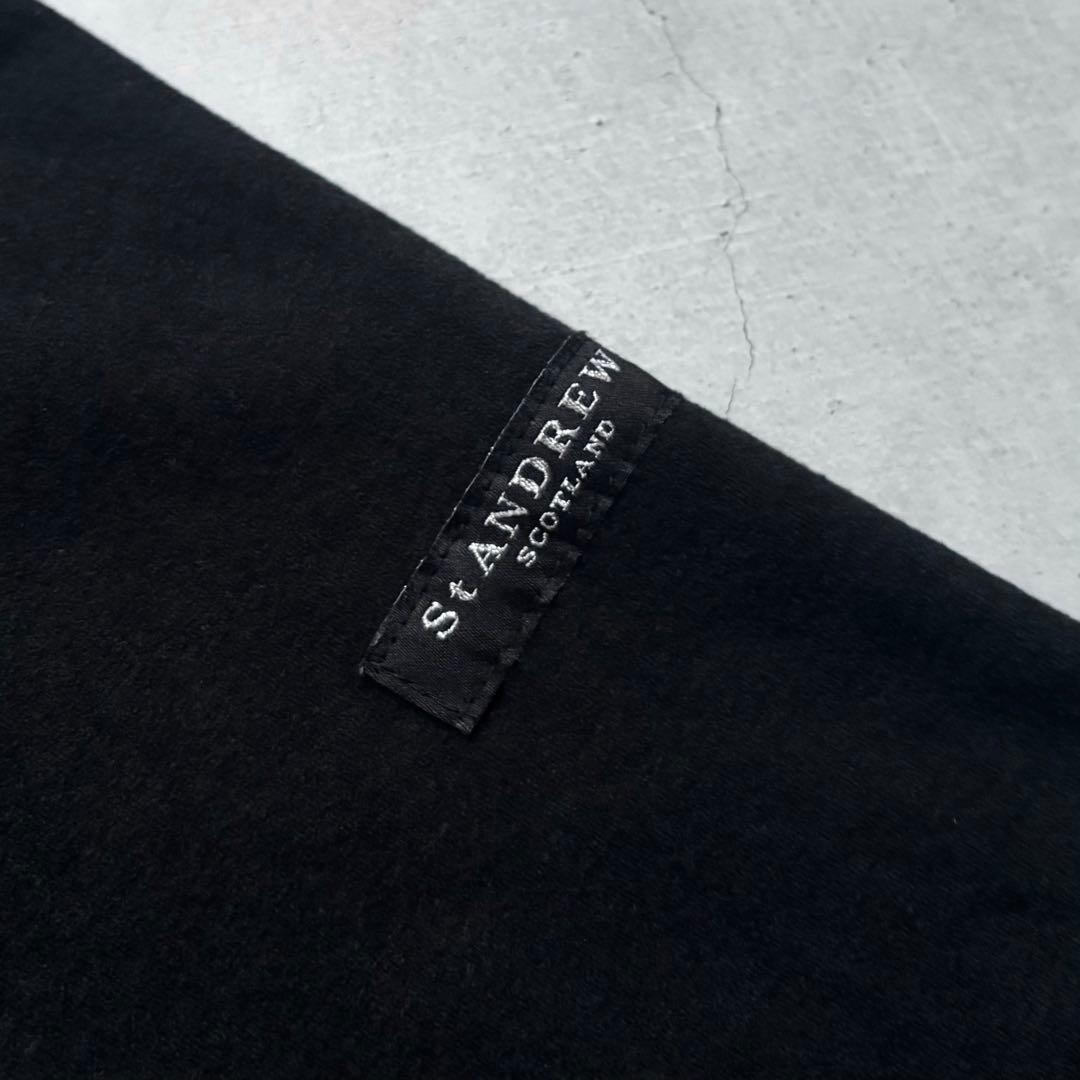 St ANDREWS セントアンドリュース ベア天竺ハーフジップハイネックシャツ