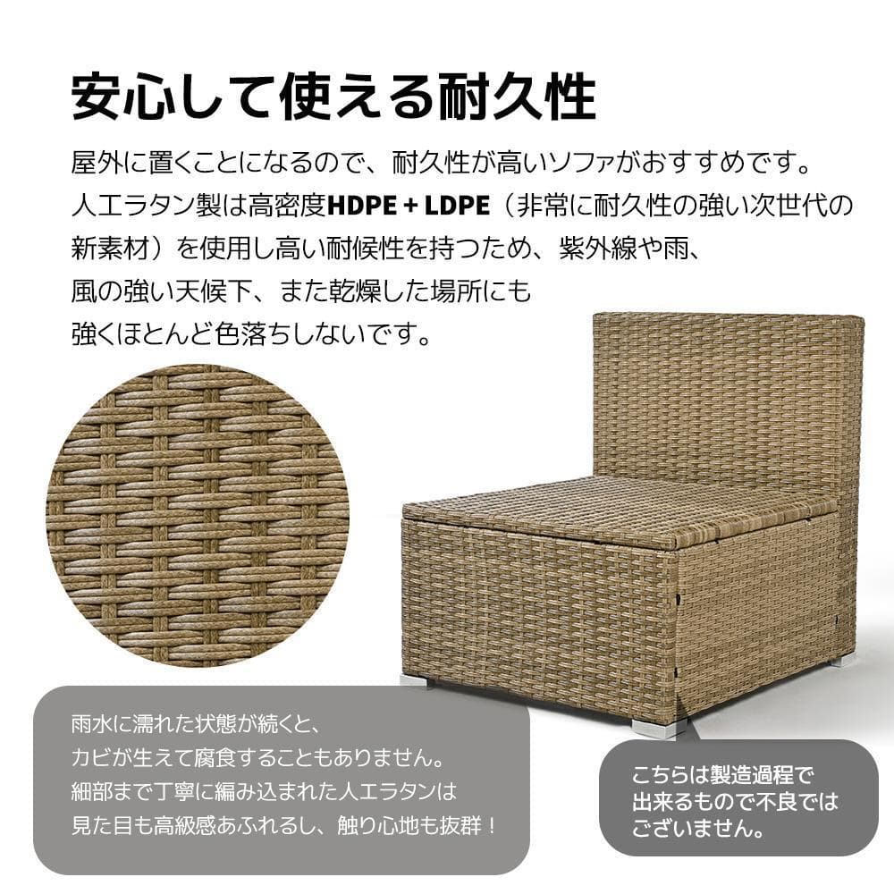 パラソル付き ガーデンファニチャー 5点 ガーデン テーブル チェアー ラタン調