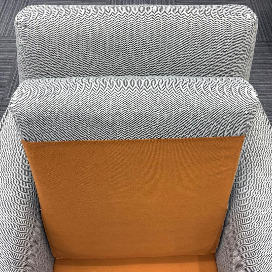 ニトリ 一人掛け ソファ 北欧調 ヘリンボーン ファブリック ブラック 5310