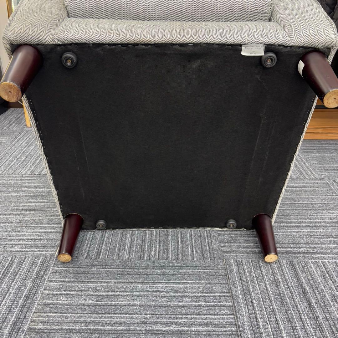 ニトリ 一人掛け ソファ 北欧調 ヘリンボーン ファブリック ブラック 5310