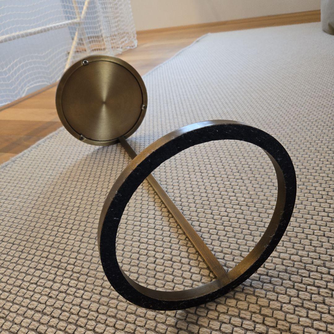 アスプルンド真鍮円形テーブル ハンドル付きアンティークデザイン