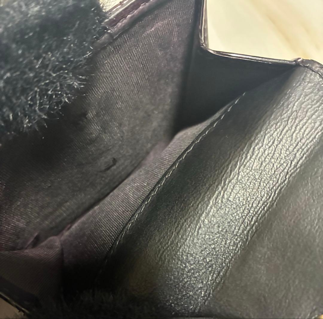 Dior ロータスウォレット パテントカーフスキン 三つ折り財布