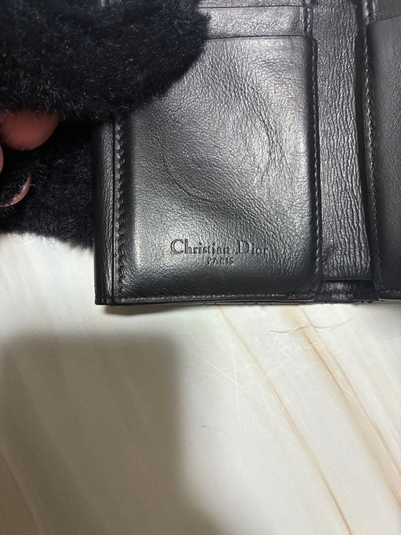 Dior ロータスウォレット パテントカーフスキン 三つ折り財布