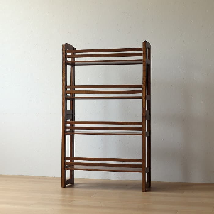 アンティーク 上下分割 本棚 書棚 無垢材 収納棚 古家具 ラック