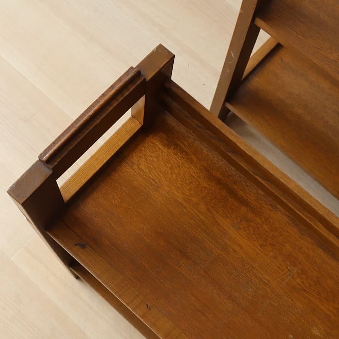 アンティーク 上下分割 本棚 書棚 無垢材 収納棚 古家具 ラック