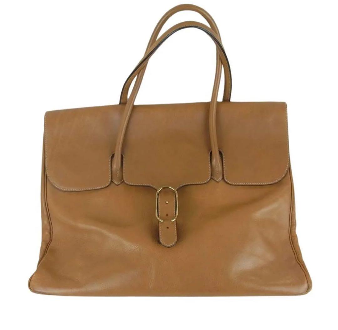 Ciseiシセイ　フラップトートバッグ　キャメル　983