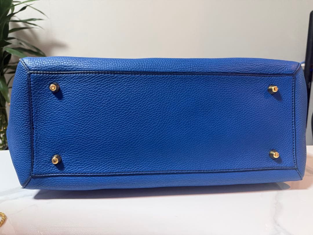 メンズトートバッグ / ロイヤルブルー / ゴートレザー