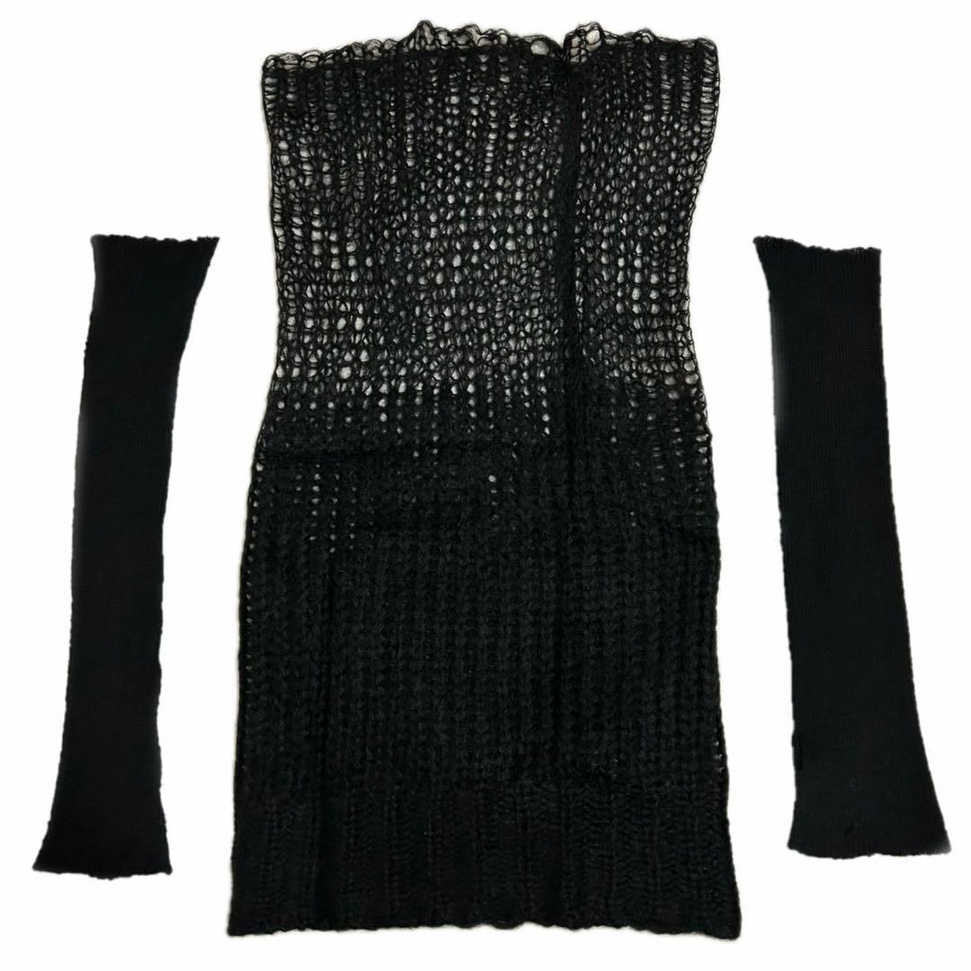 本人期 ANN DEMEULEMEESTER モヘアアームスリーブ 手袋