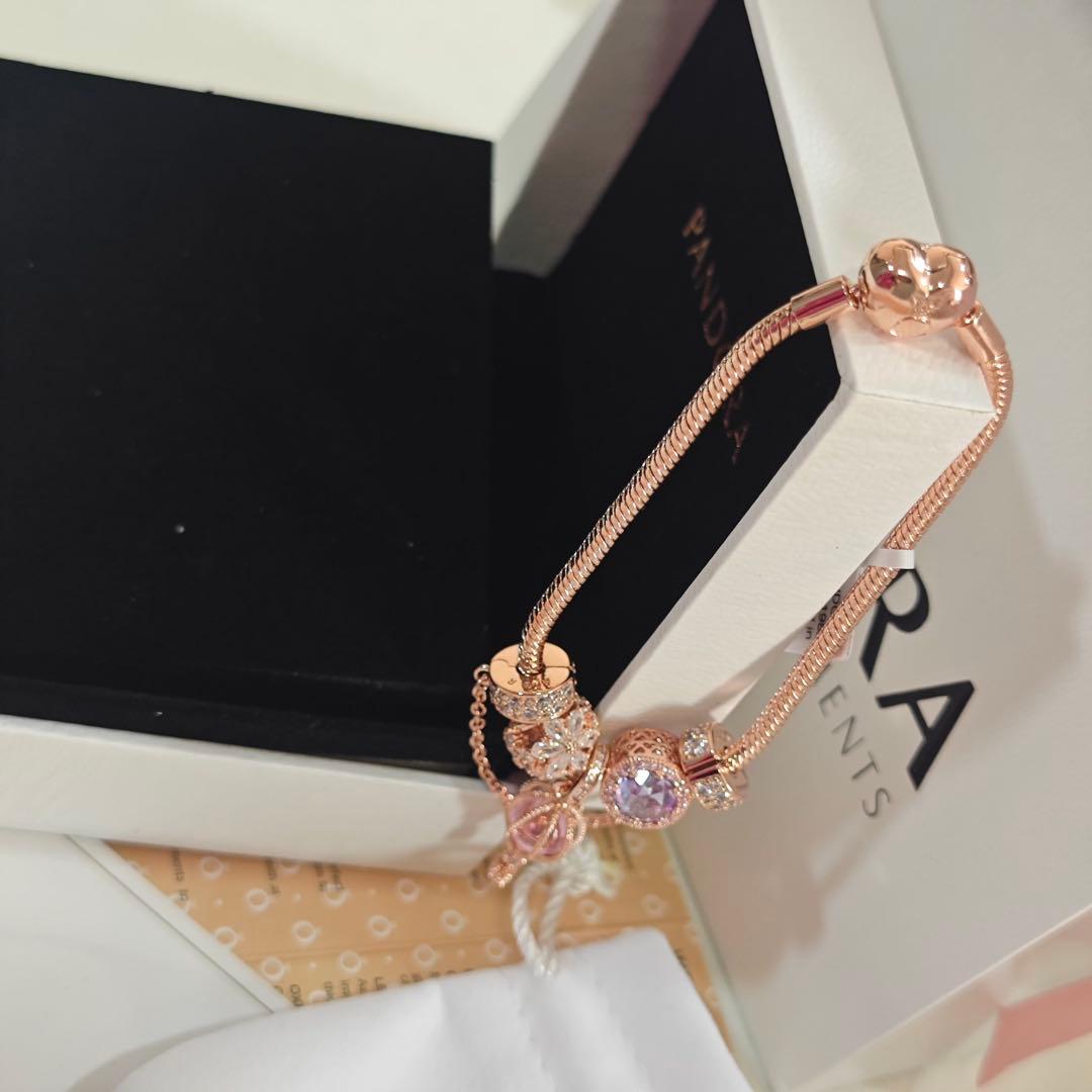 【Pandora 18ccm】ローズゴールドトーン ブレスレット