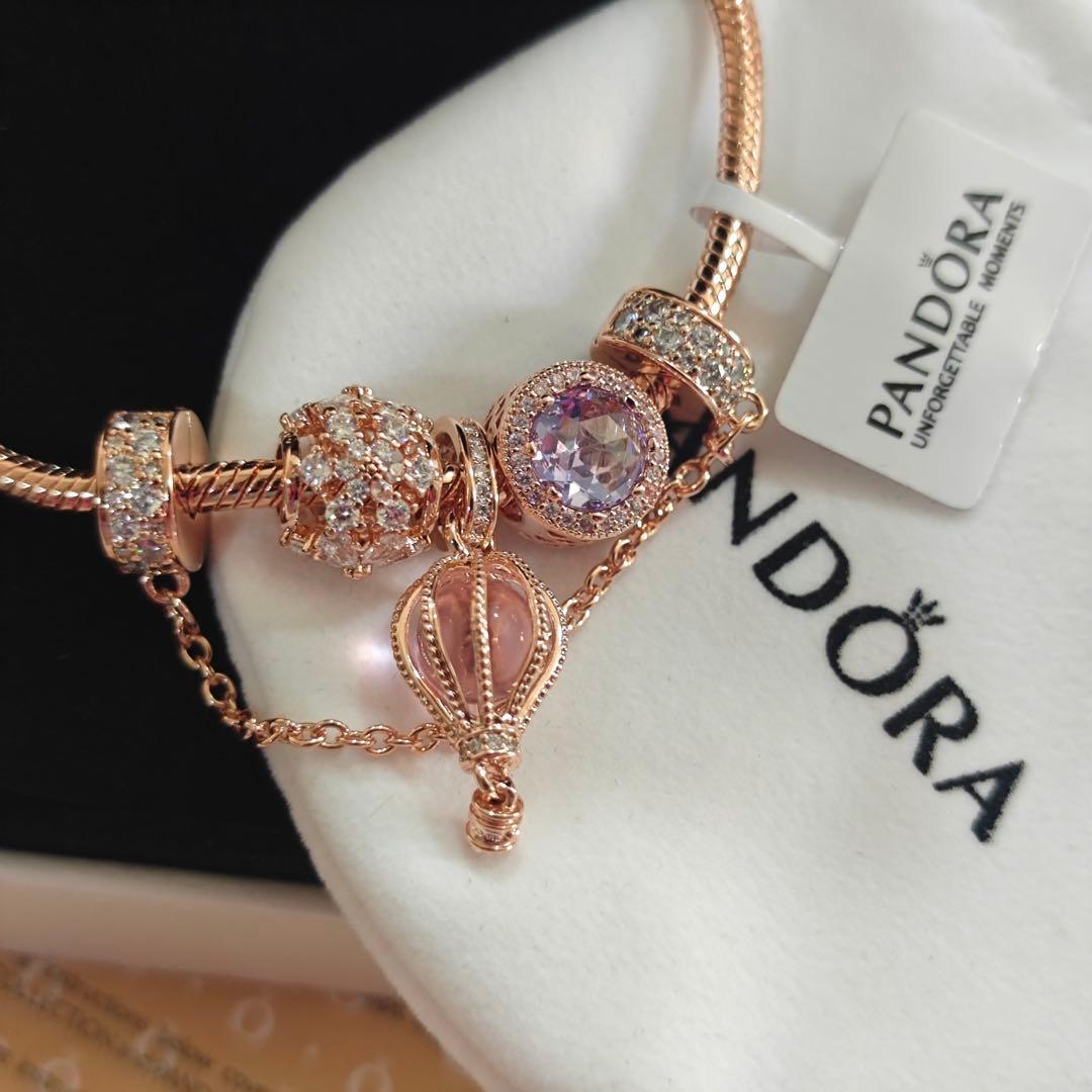 【Pandora 18ccm】ローズゴールドトーン ブレスレット