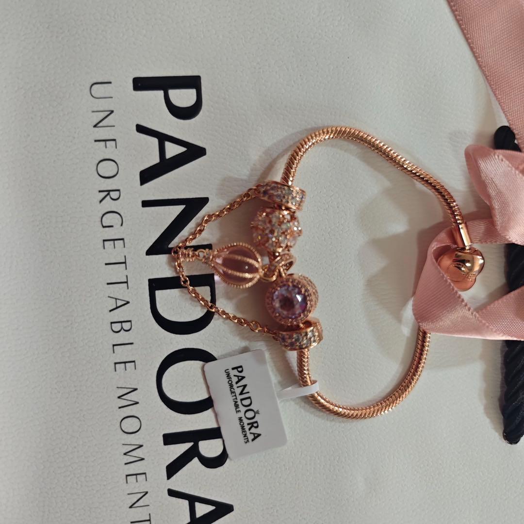 【Pandora 18ccm】ローズゴールドトーン ブレスレット