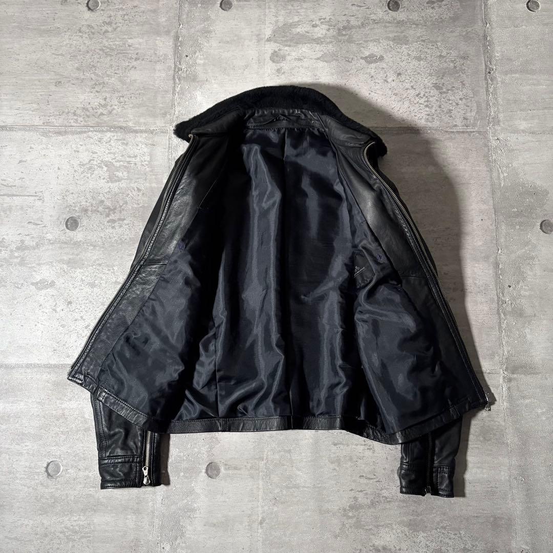 ジャケット・アウター 2000's mouton leather jacket y2k opium
