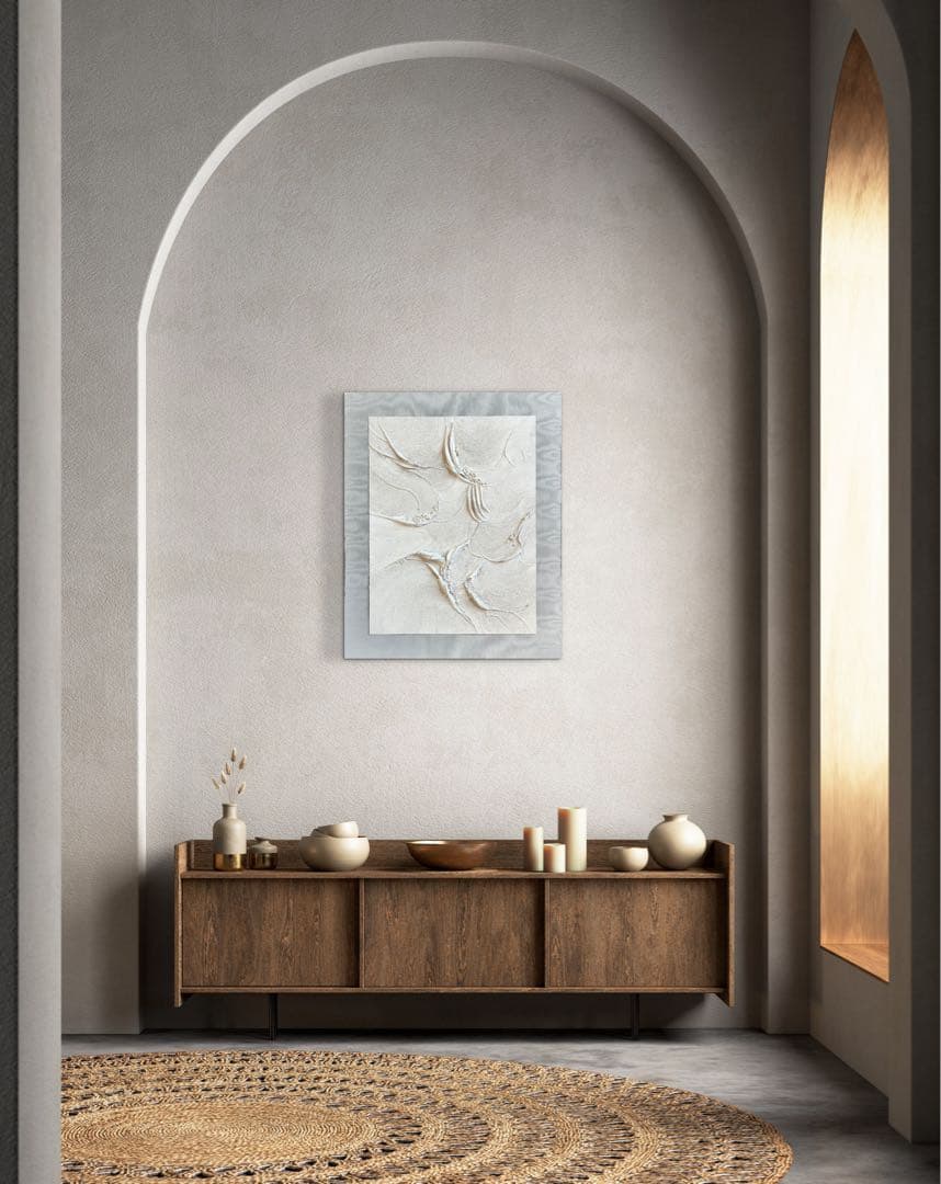 現代アート　65×53㎝　モダン　テクスチャーアート　抽象画　アートパネル　絵画