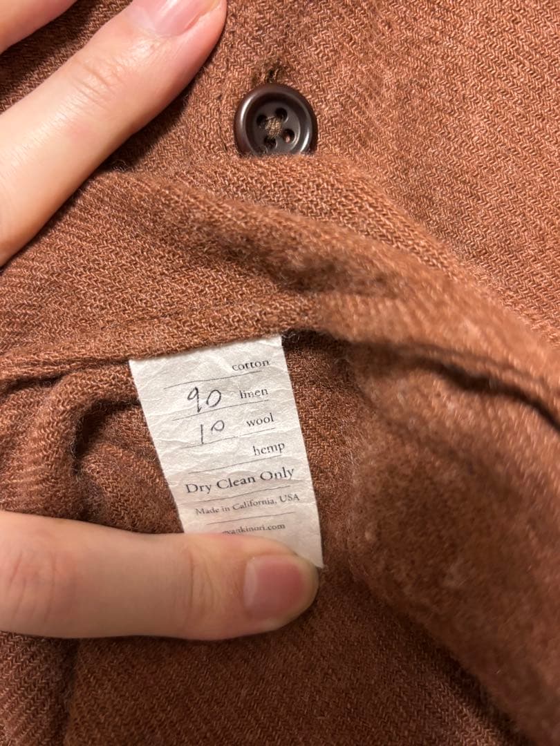 トップス Evan Kinori TWO POCKET SHIRT LINEN WOOL