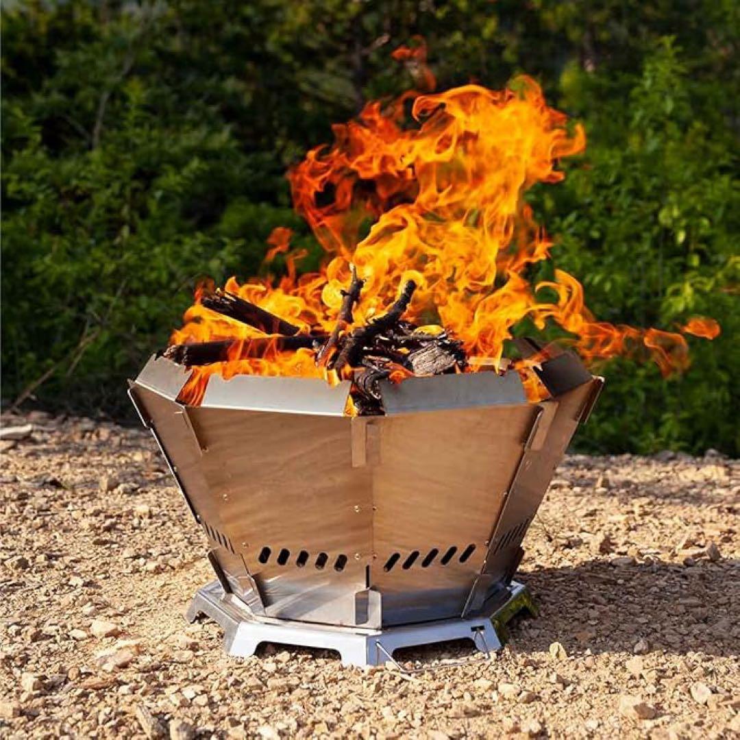 バッドボンファイヤー　ステンレス製 六角形 焚き火台