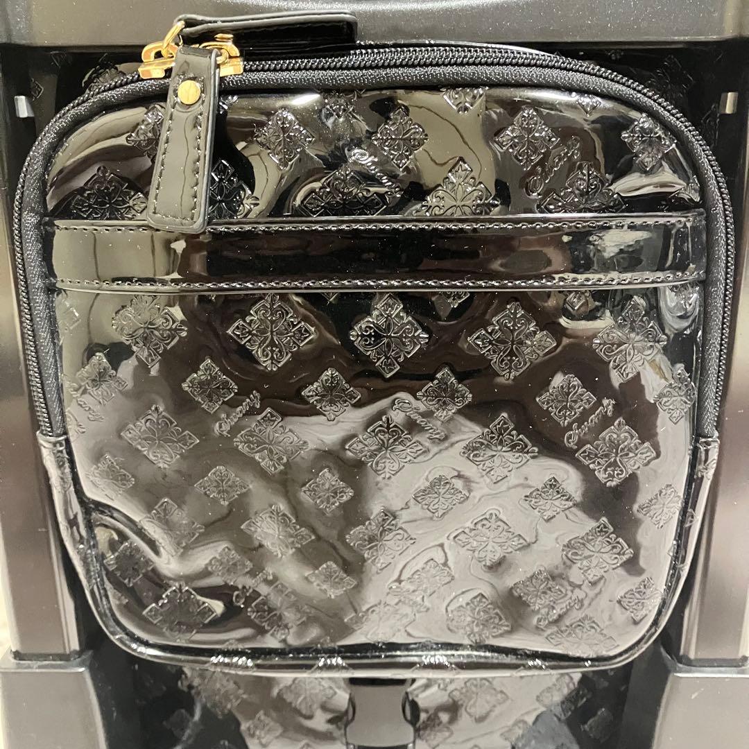 SWANY キャリーバッグ エナメル 高級感 ブラック トラベルキャリー 良品