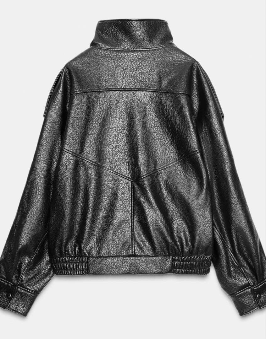 ZARA☆新品未使用☆Sサイズ 黒 レザーライダースジャケット