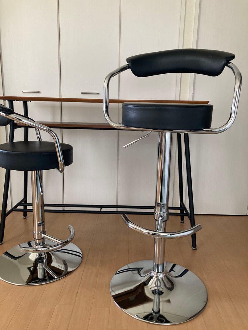 ニトリ　カウンターチェア　黒　2脚セット