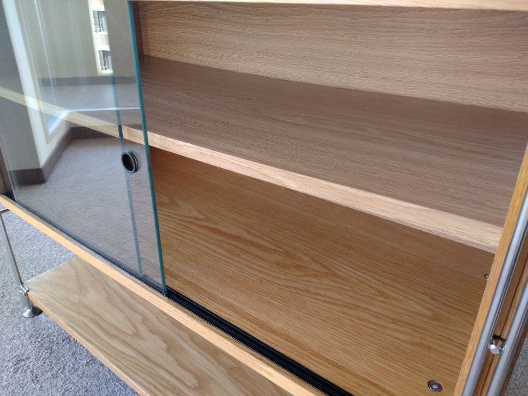 【hako☺︎様1/2専用】MUJI無印 ステンレスユニットシェルフワイドガラス