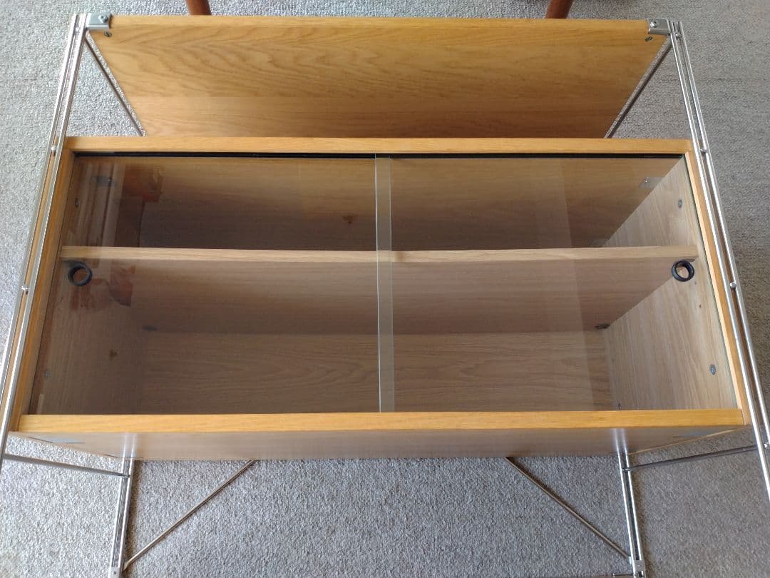 【hako☺︎様1/2専用】MUJI無印 ステンレスユニットシェルフワイドガラス