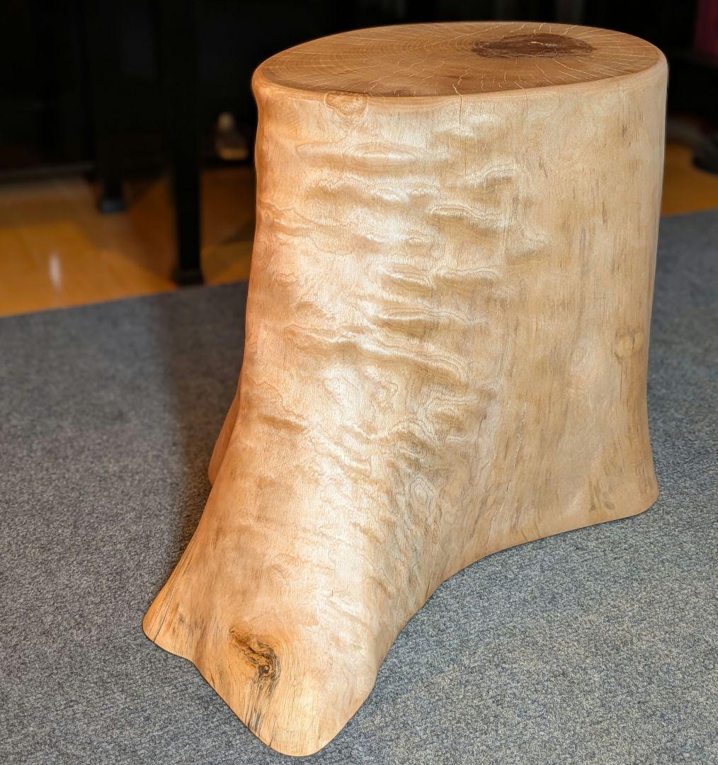 KOHQ　水目桜　天然木　切り株　椅子　スツール　高さ約34.5cm