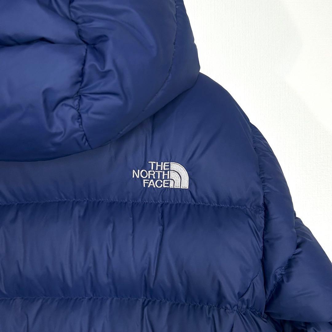 極美品人気 ノースフェイス ダウンコート レディースL フード着脱可 ロゴ刺繍