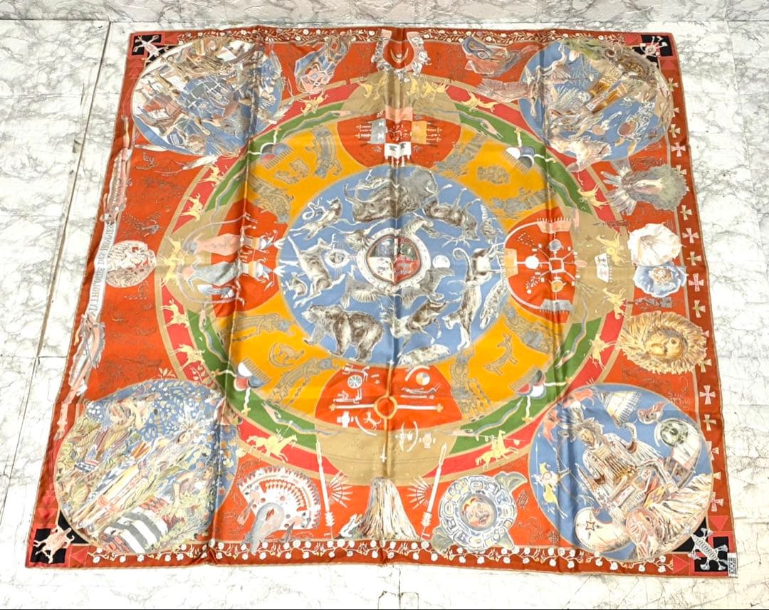 【正規品 希少】HERMES Carre 90 大判 スカーフ シルク100％