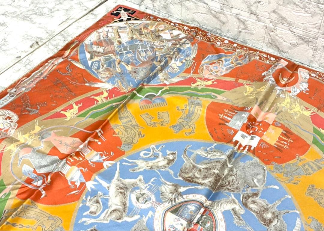 【正規品 希少】HERMES Carre 90 大判 スカーフ シルク100％