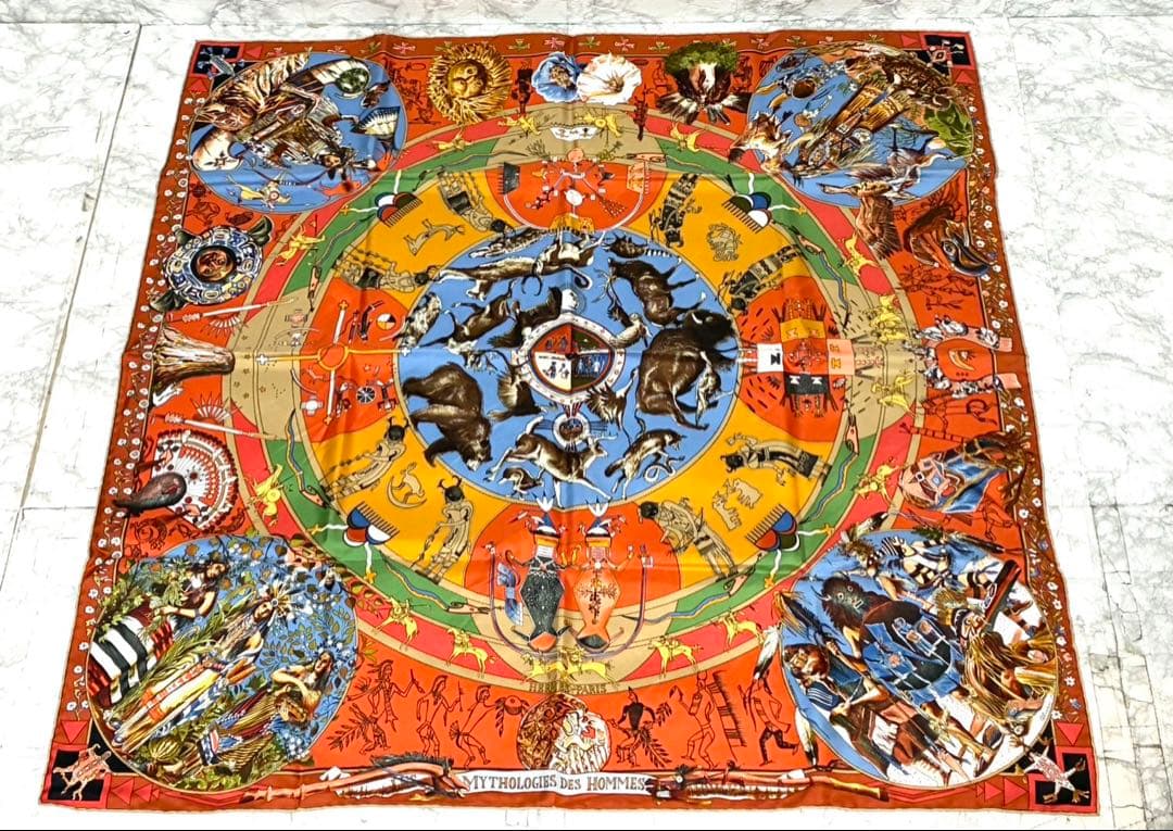 【正規品 希少】HERMES Carre 90 大判 スカーフ シルク100％