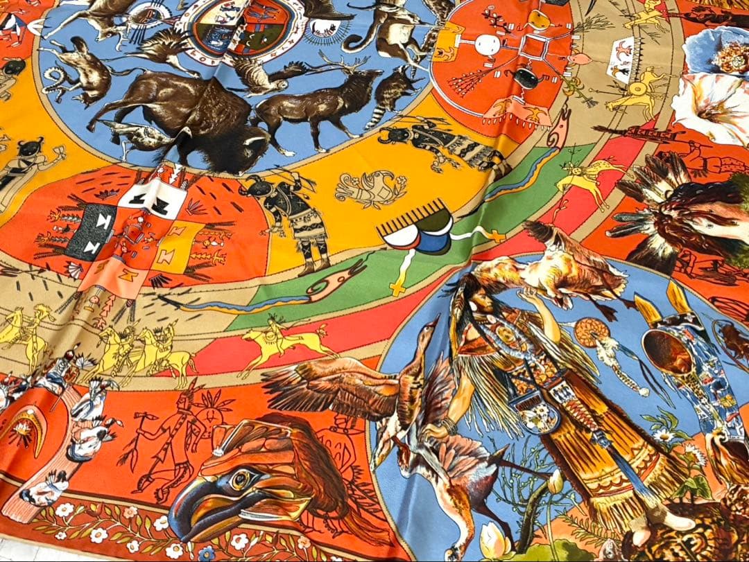 【正規品 希少】HERMES Carre 90 大判 スカーフ シルク100％