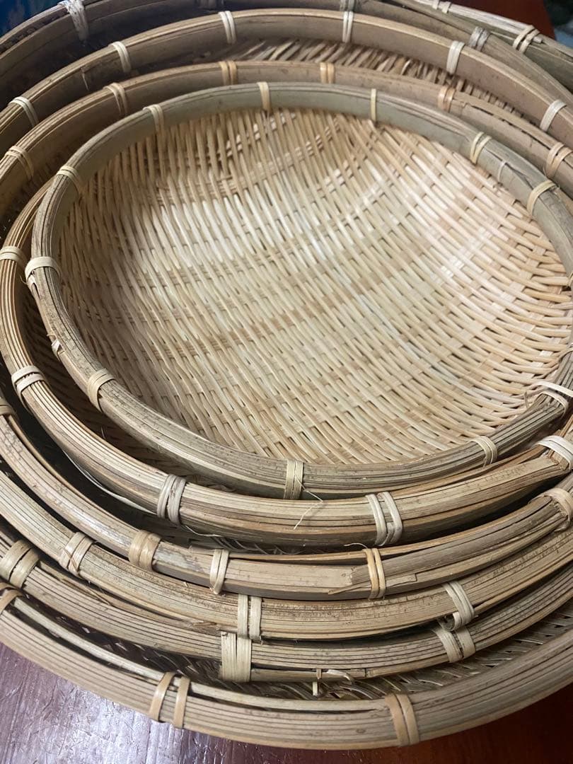 竹籠　竹ざる　６個セット