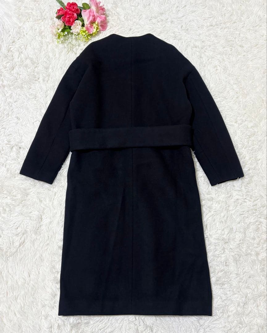 【美品】VERMEIL par iena メルトンノーカラー ワイドベルトコート