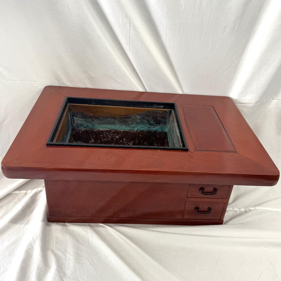 は*る様 昭和レトロ 長火鉢 囲炉裏テーブル 木製 アンティーク ヴィンテージ